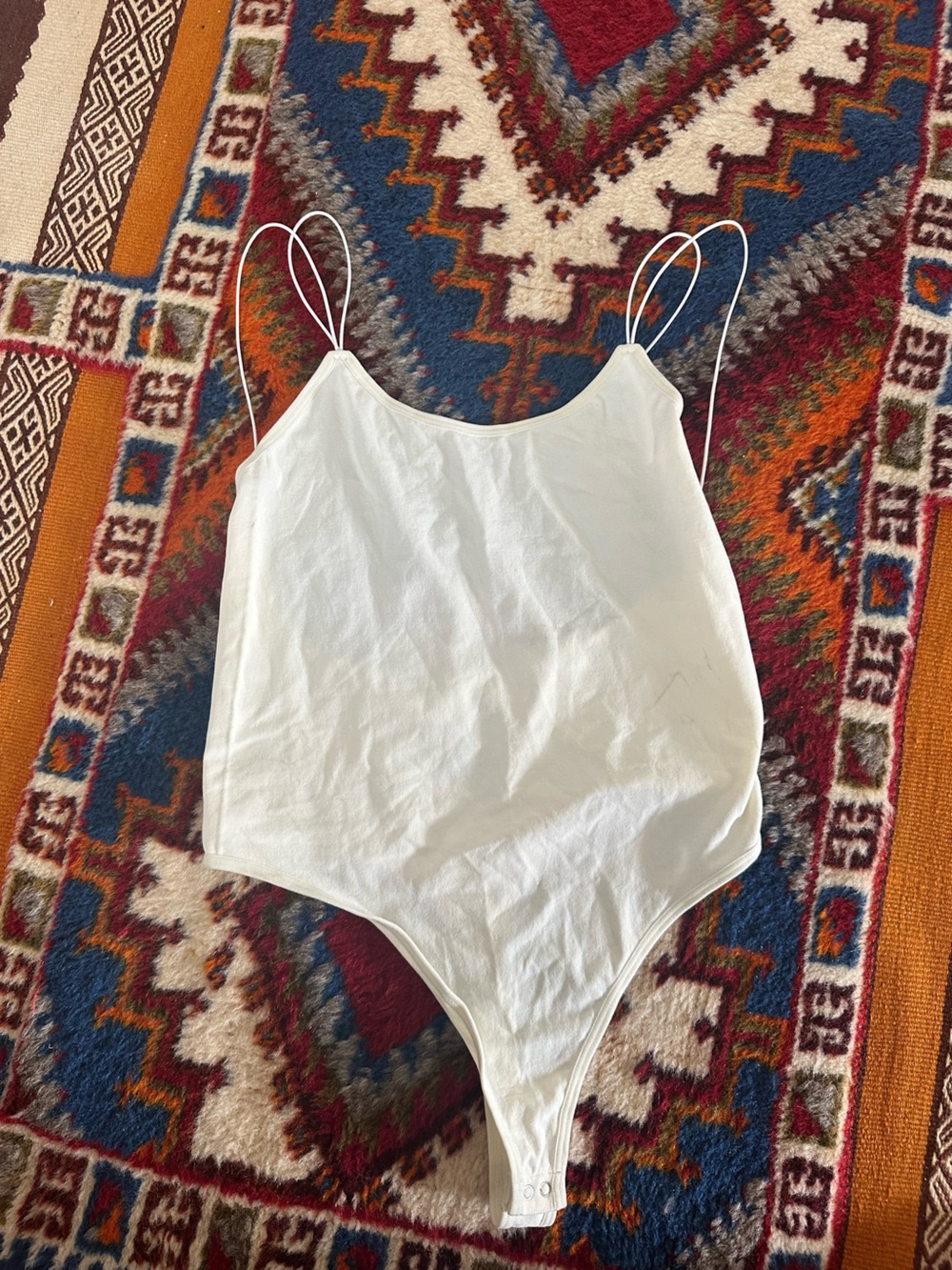 Free People Ivory Cropped Tank Top with Spaghetti Straps